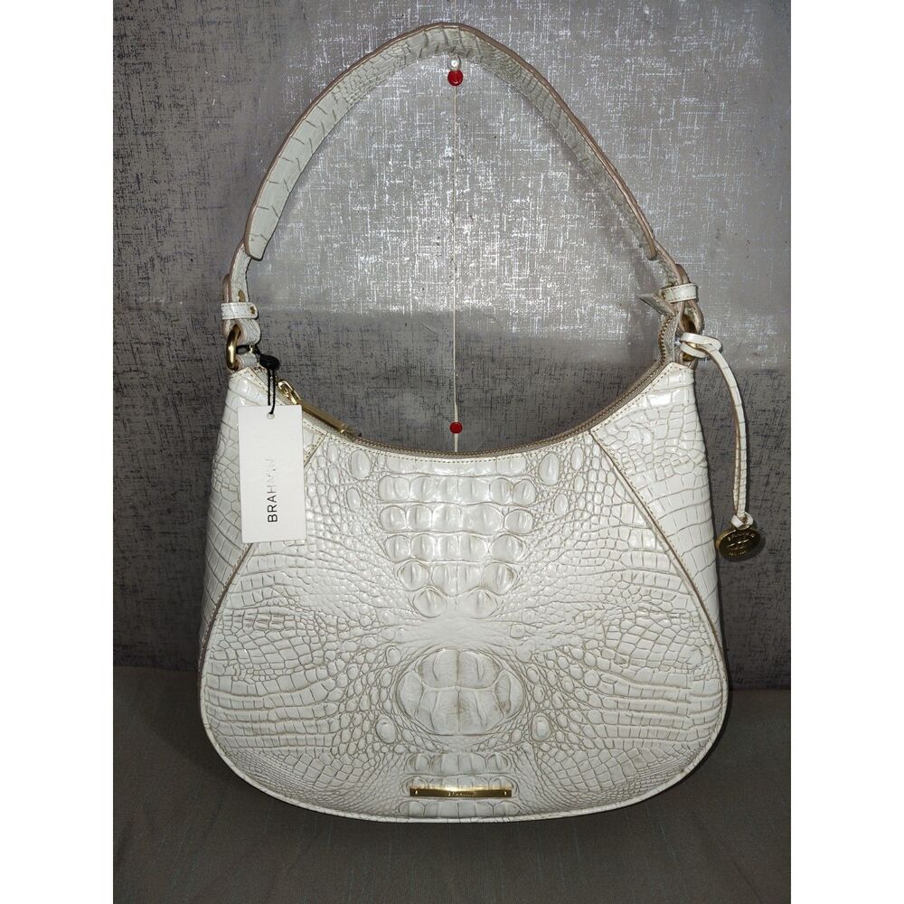 Brahmin Amira Coconut Melbourne Genuine Leather Shoulder Bag with Dust Bag NWT